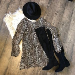 Daytrip Cheetah Long Sleeve Dress